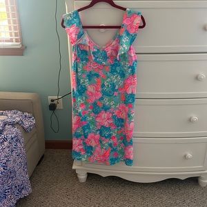 Ruffle multi color short sleeve